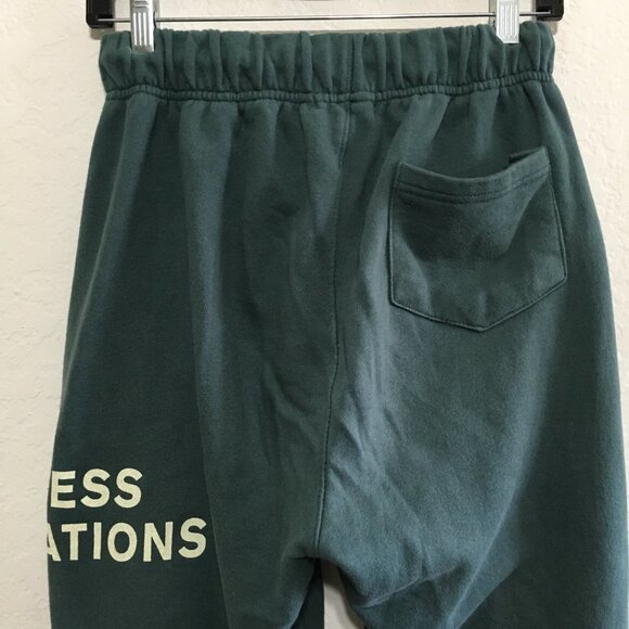 Korean Fashion Sweatpants Jogger Womens Medium Wide Hips High Rise Green - Picture 5 of 13
